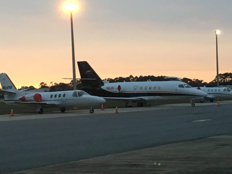 AirGate Aviation's FBO at sunset